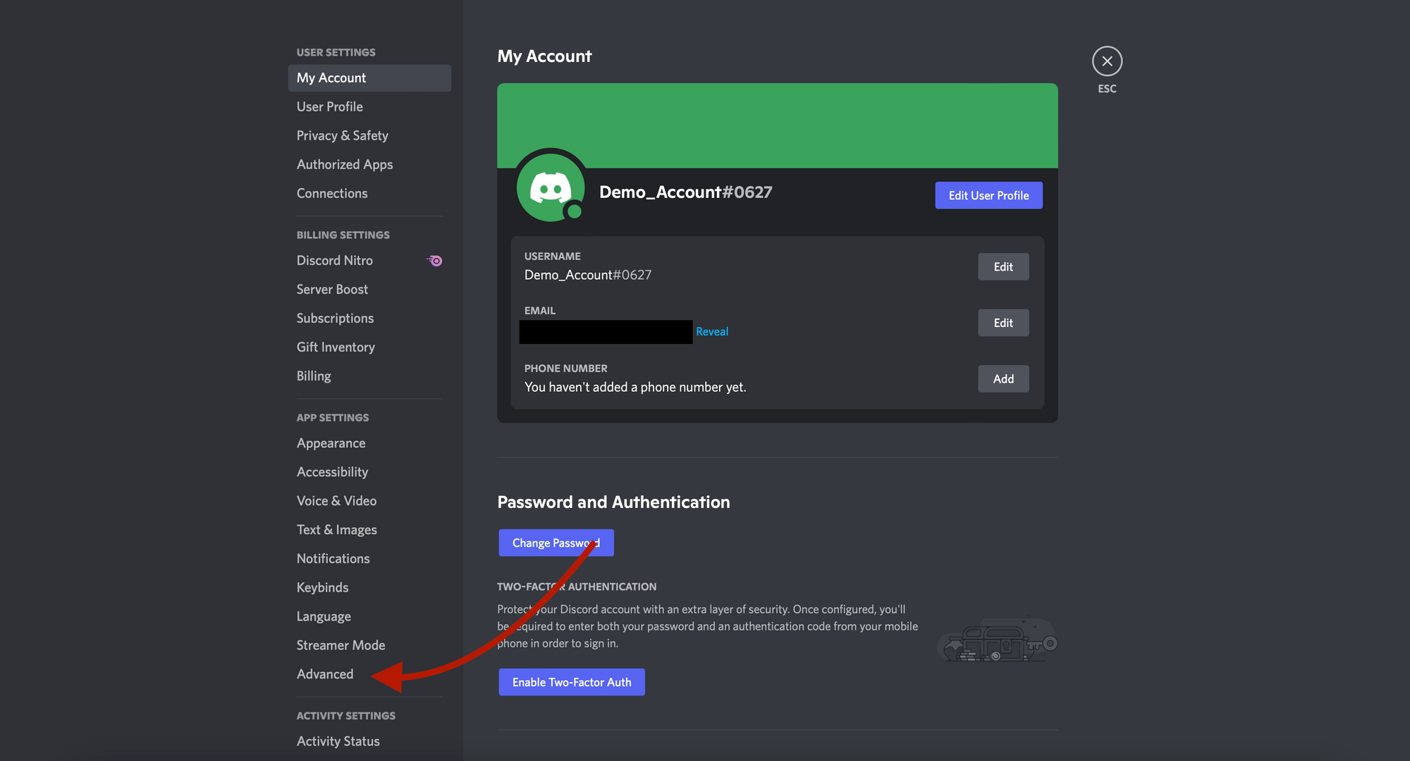 How to turn on Dev Mode Discord?